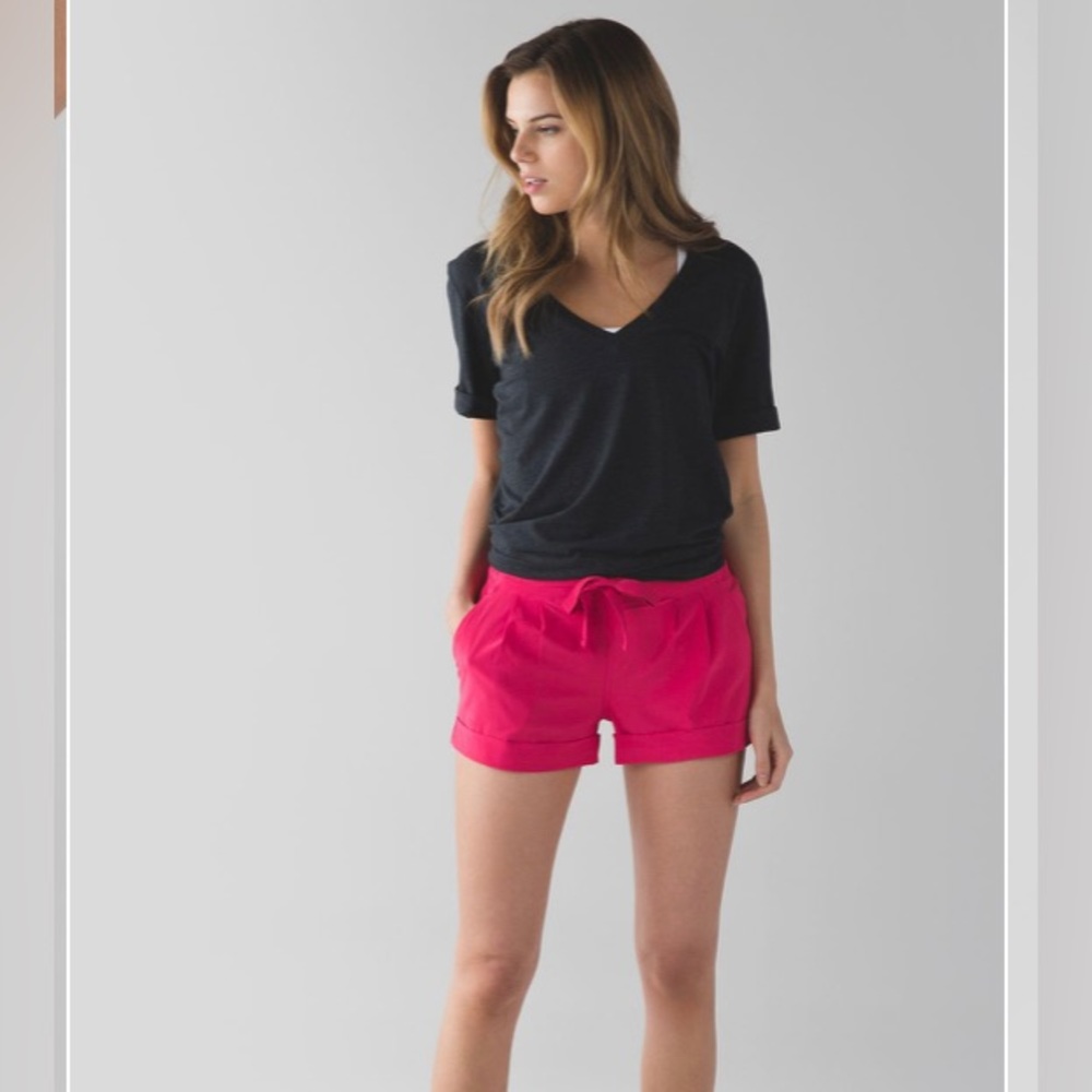 lululemon athletica High Waist Pink Shorts